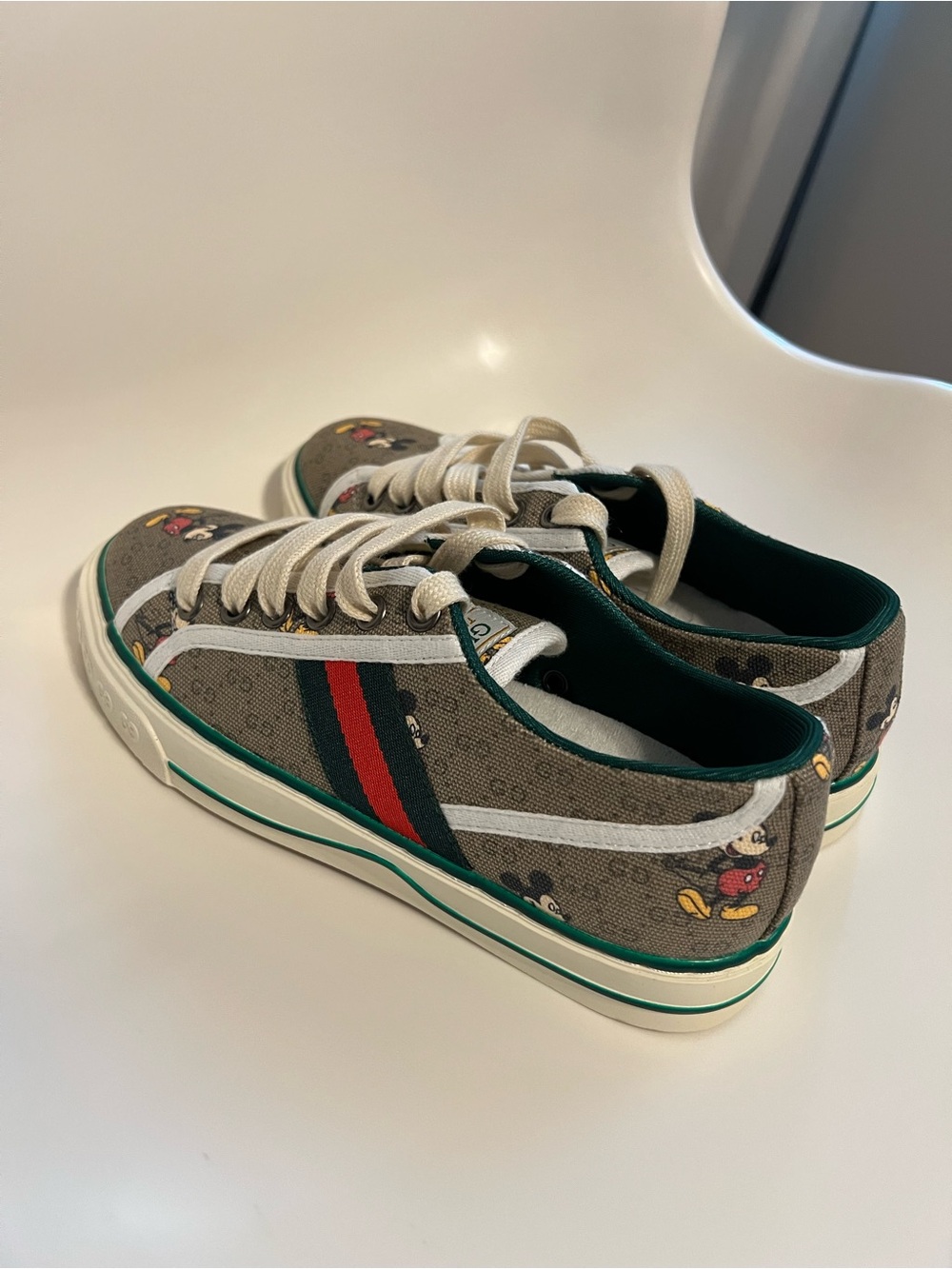 Mickey Mouse Gucci tennis shoe